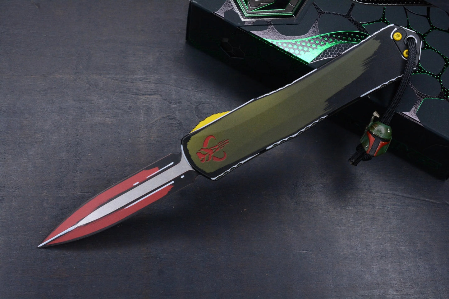 RARE Heretic Manticore X D/E Bounty Hunter Cell Shaded w/ Boba Fett Bead SN014