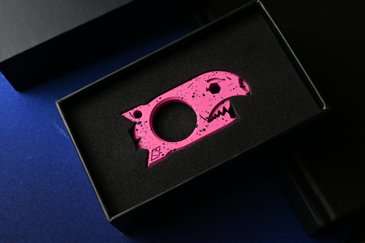 NEW Notorious EDC Baby Bomb - Hi Vis Pink / Splatter w/ Wkrmn Bead