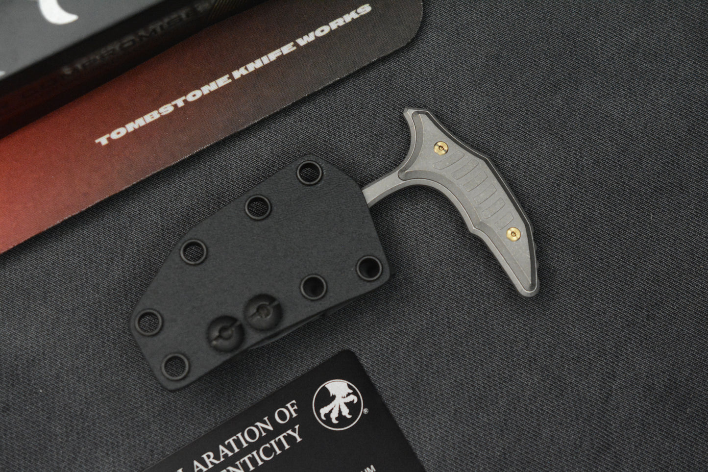 NEW Microtech Bee Push Dagger - Bronze Ano 440C / Apocalyptic Ti
