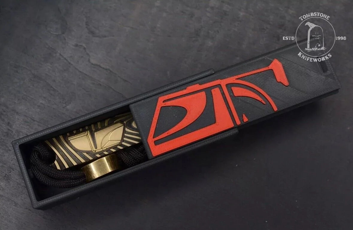 NEW Mandalorian/ Boba Fett Pry Bar & Bottle Opener Engraved Brass w/ PDW Patch