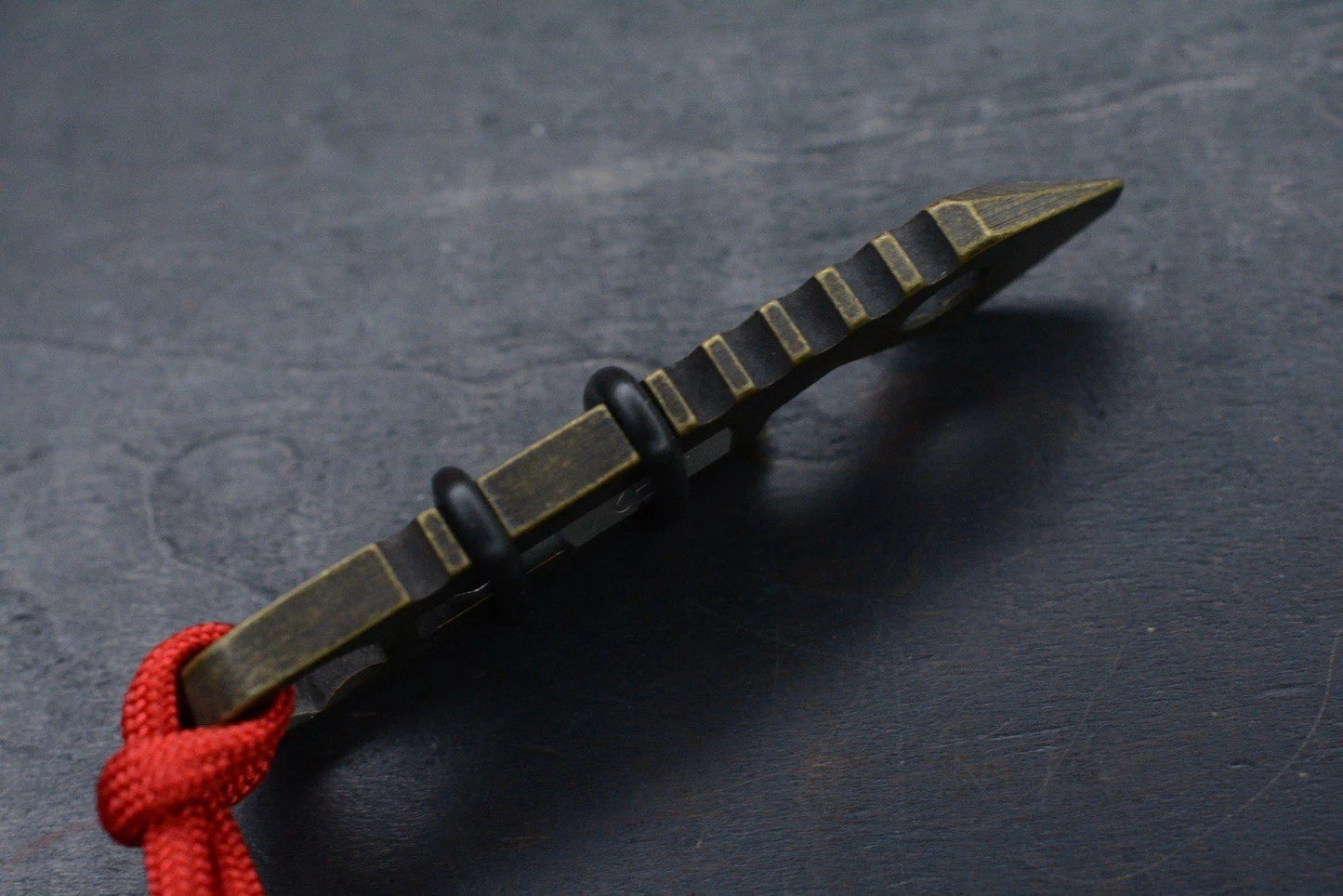 JW Knife & Tool G8 Mid Bandicoot Patina Brass Pry Opener w/ Hex Bit & Money Roll