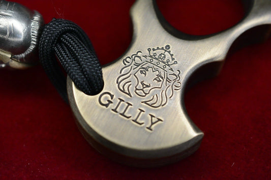 NEW GILLY Customs 5-Point Brass Paper Weight w/ Hannibal Lecter Bead Re JRW KOCH