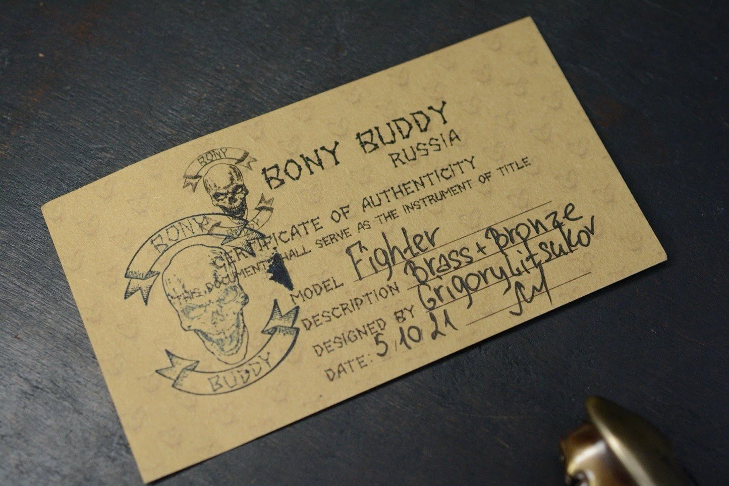NEW Bony Buddy Fighter 1 Full Bronze Skull Custom Re Playge JRW Prometheus