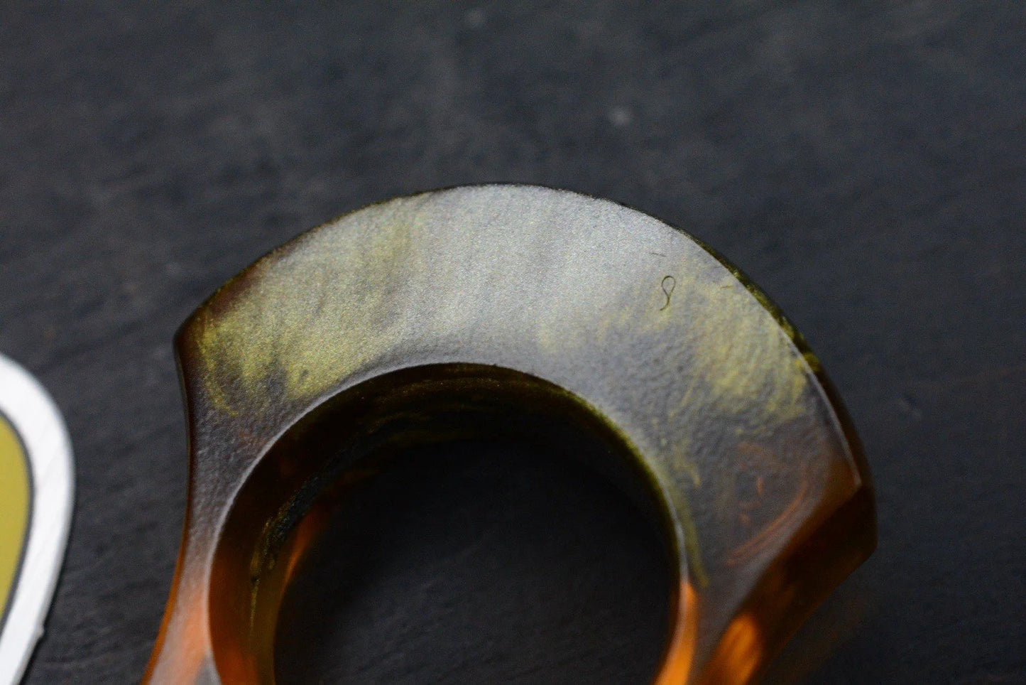 NEW Wkrmn Bonehead Resin Cast Orange/ Black Bottle Opener w/ Wkrmn Skull Bead