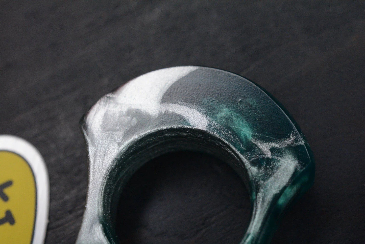NEW Wkrmn Bonehead Resin Cast Blue/ Grey Bottle Opener w/ Wkrmn Skull Bead