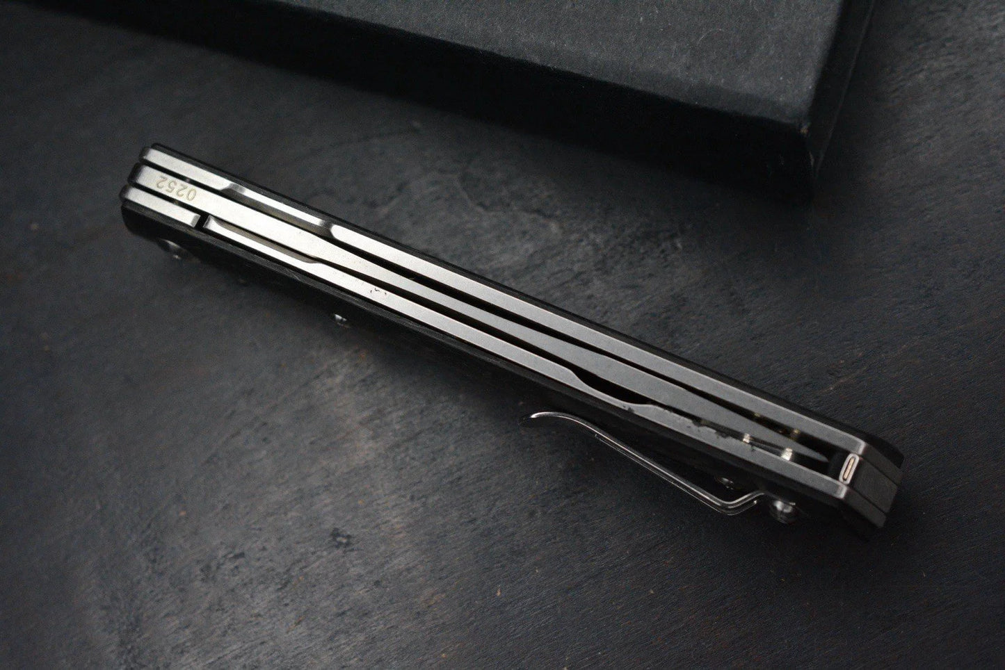 NEW Boker x Burnley Kwaiken Air Titan Hairline Finish Carbon Fiber Scale SN 252