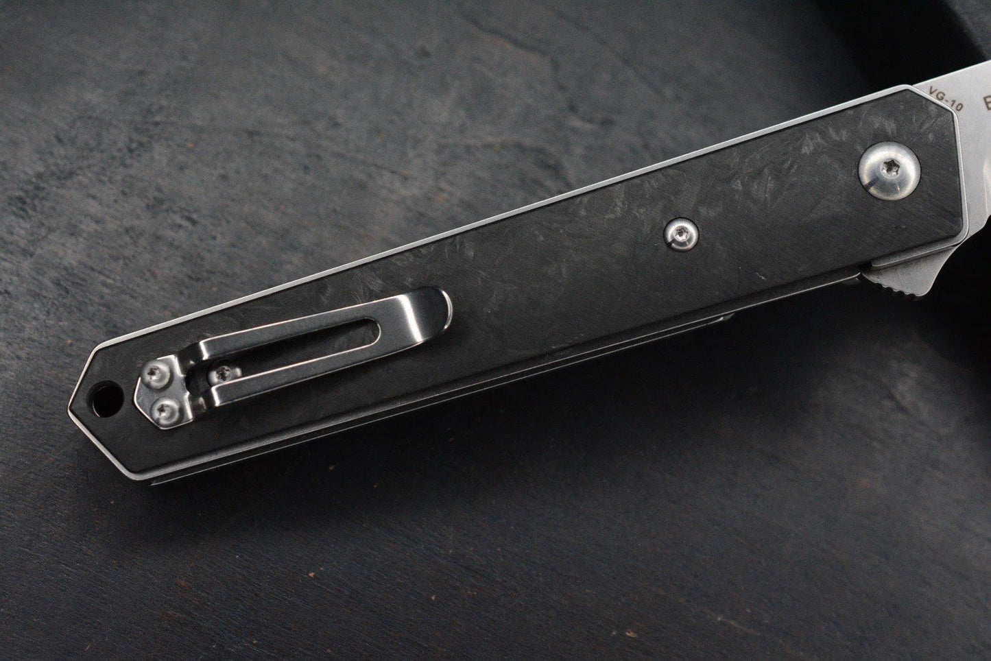 NEW Boker x Burnley Kwaiken Air Titan Hairline Finish Carbon Fiber Scale SN 252