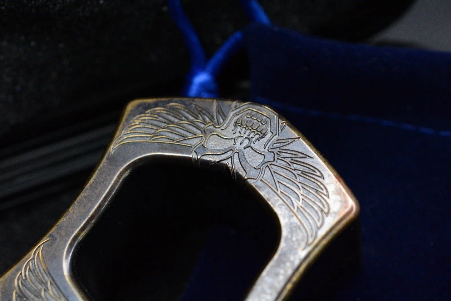 RARE++ Steel Flame XXXL Brass Sledge Paper Weight Engraved w/ RG Custom Skull