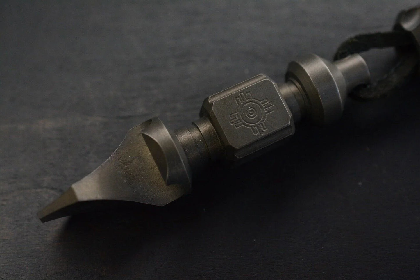 RARE 4T5 Design Templar Hand Stamped Blackened Aged Brass w/ 4T5 Bead