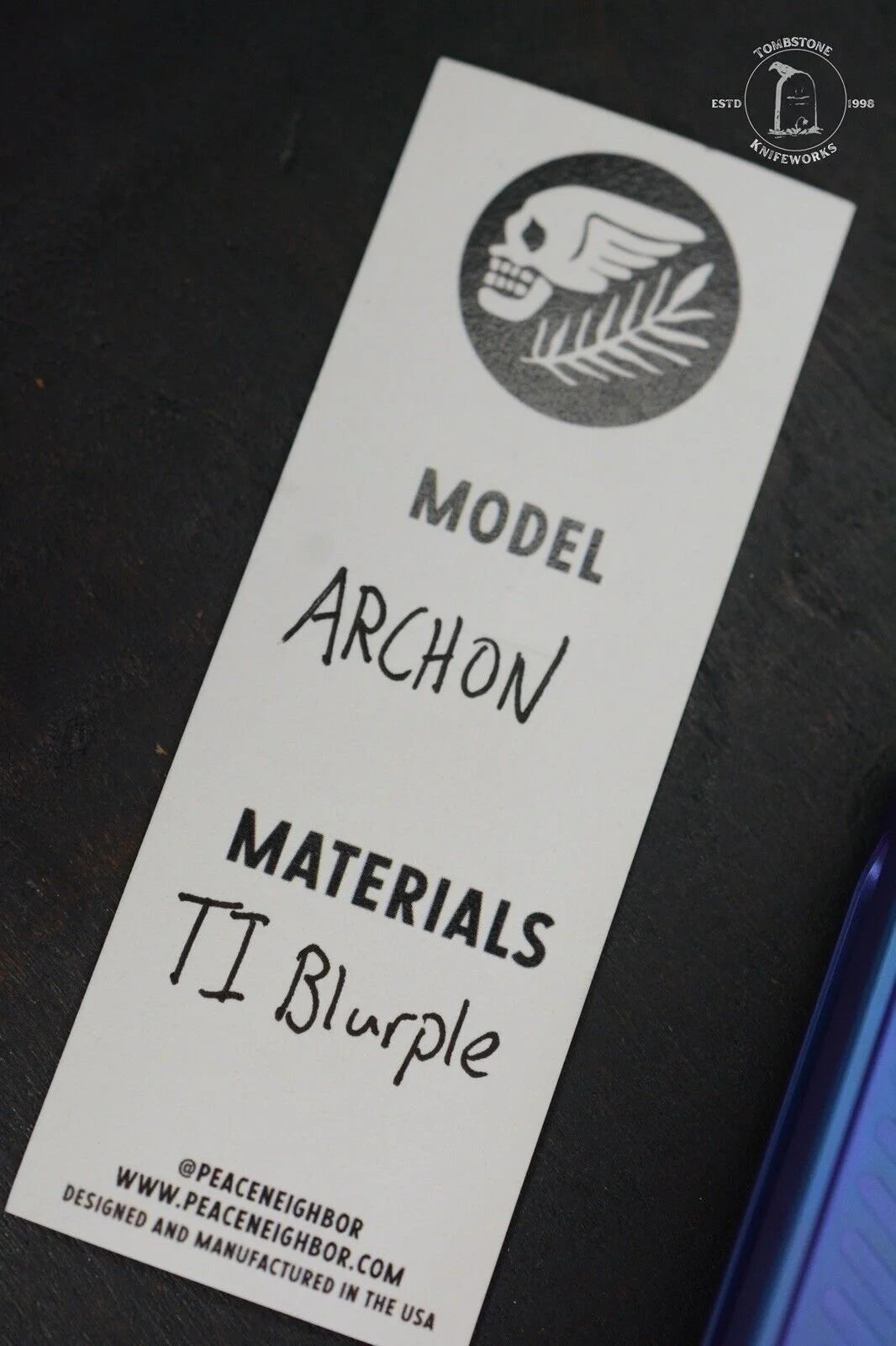 NEW Peace Neighbor Archon Blurple Ti Pry w/ Wkrmn Skull Bead Re Playge NGMCo