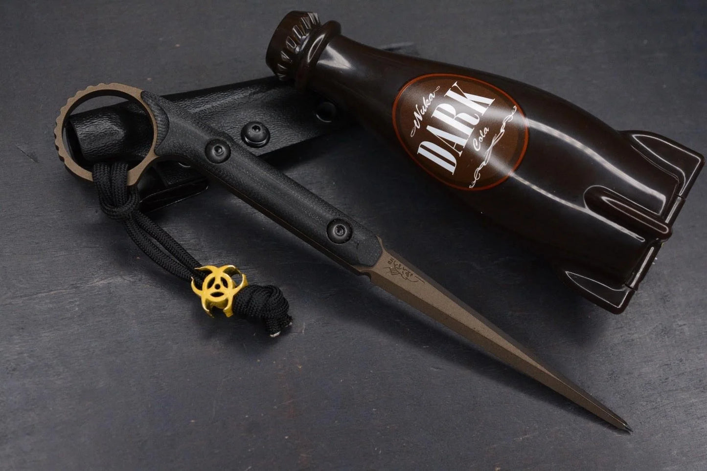 RARE Half Face Blades Cardiac Spike Burnt Bronze w/ Fallout Package Re Microtech