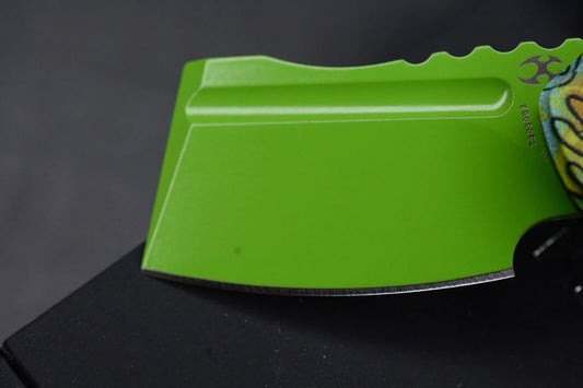 Koch x Kanscept Mini Korvid G10 Undead Green Blade w/Koch St. Paddy Patch & Bead