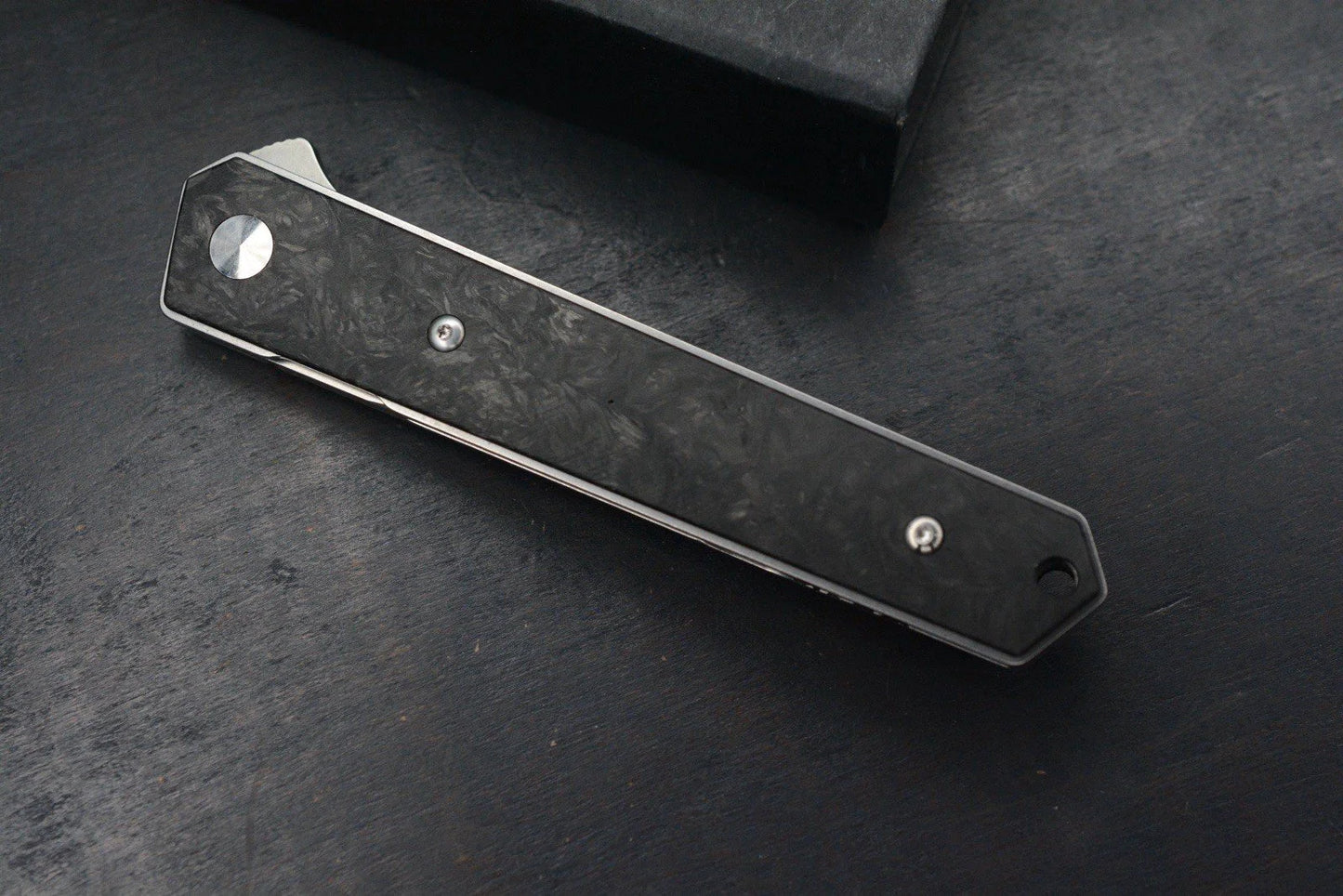NEW Boker x Burnley Kwaiken Air Titan Hairline Finish Carbon Fiber Scale SN 252