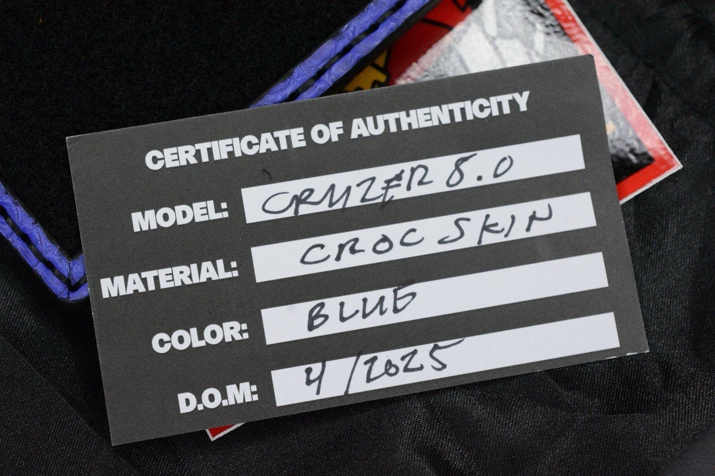 RARE INKY EDC Cruzer 5.0 Croc Skin Wallet Blue w/ 3x Inky EDC Patch Set