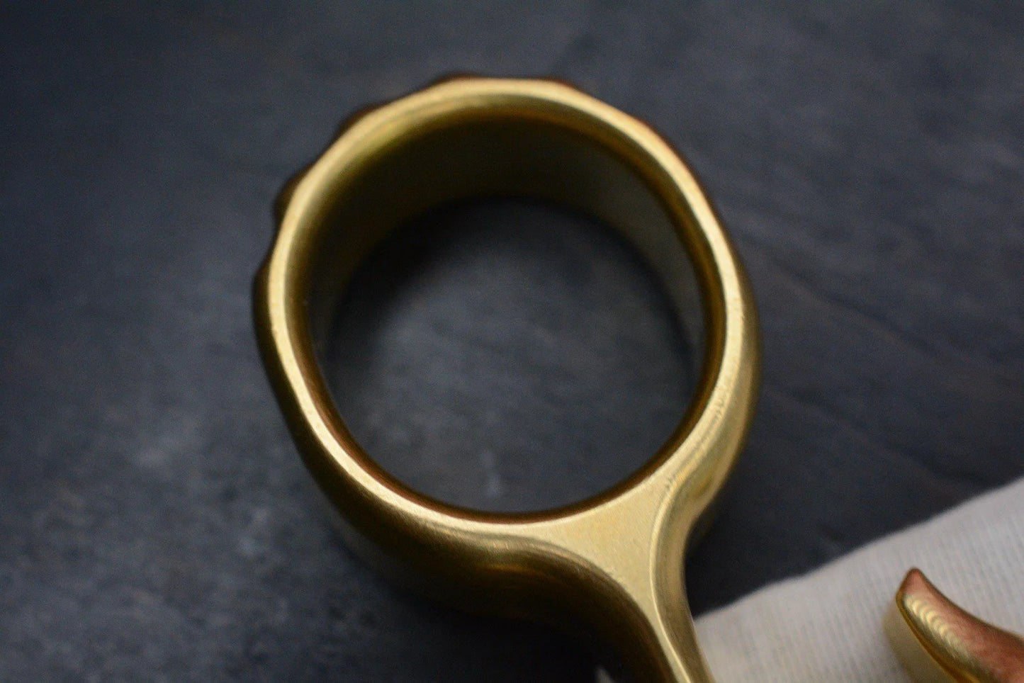 RARE Delicious Fist Brass Drop Anchor Brass Bottle Opener w/ White Molar Bead