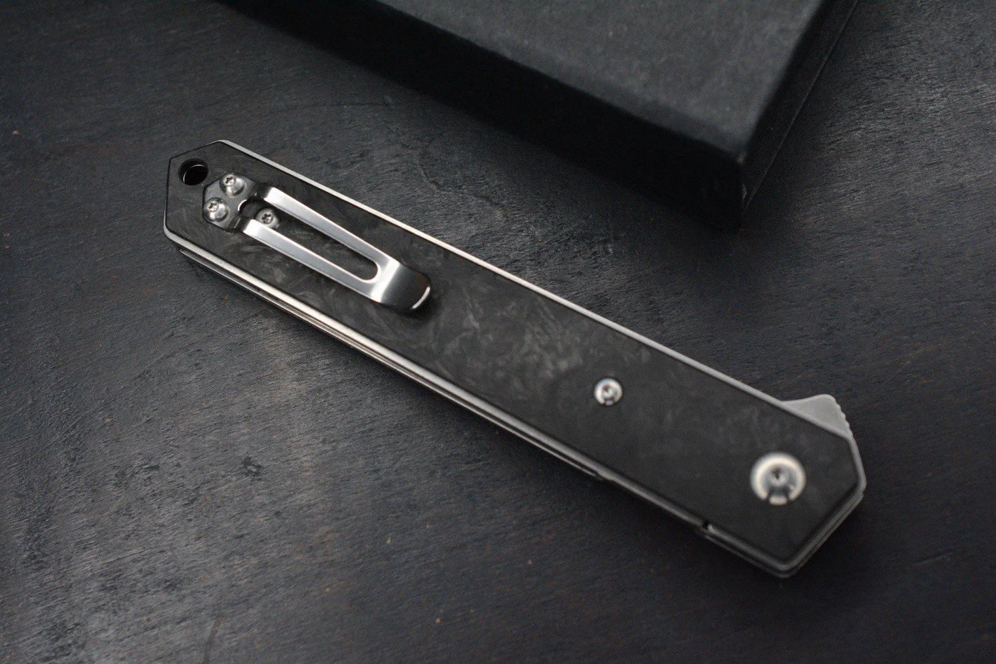 NEW Boker x Burnley Kwaiken Air Titan Hairline Finish Carbon Fiber Scale SN 252
