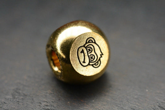 NEW Audacious Concepts “Three Wise Monkeys” Satin Brass Bead