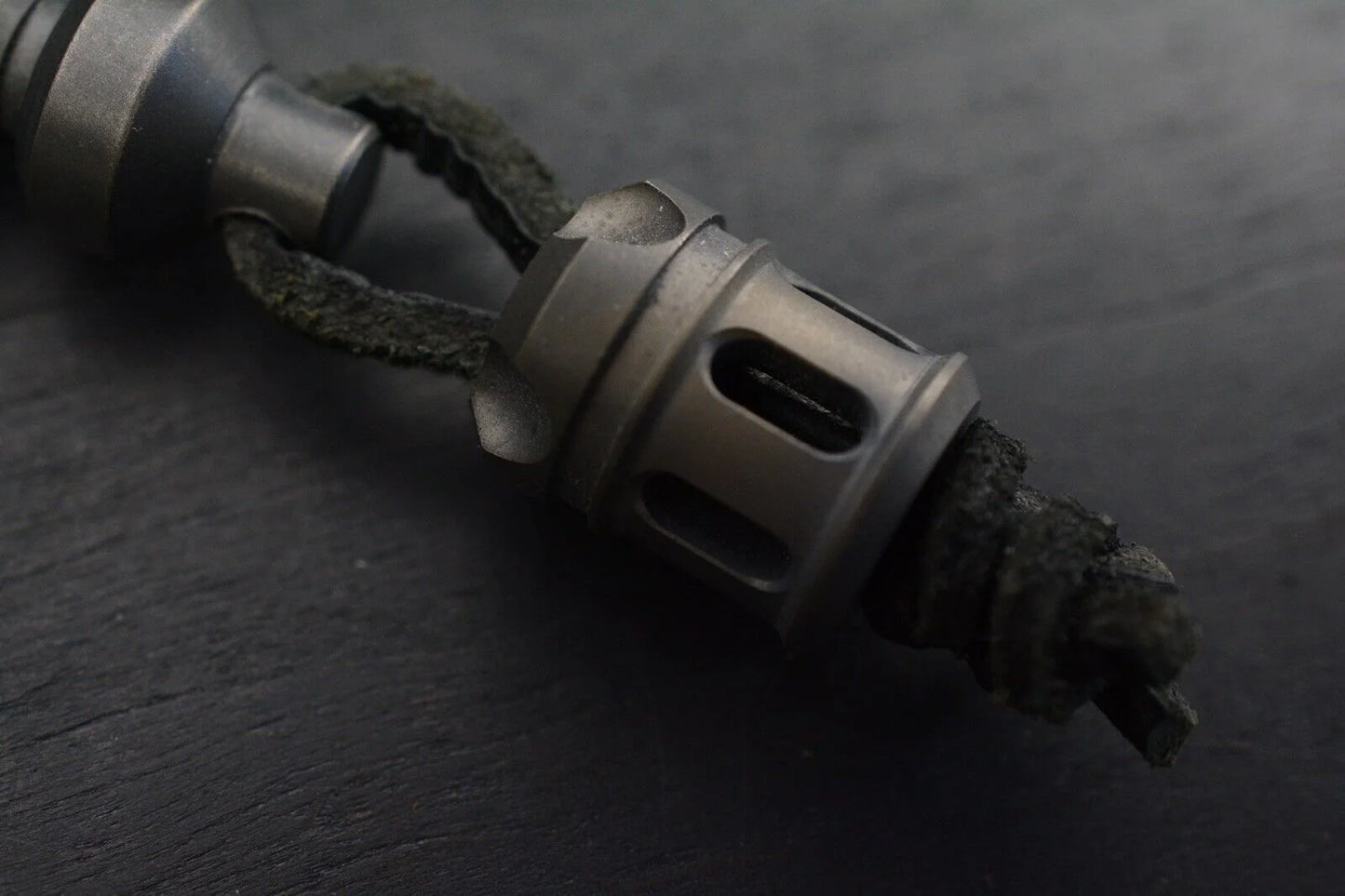 RARE 4T5 Design Templar Hand Stamped Blackened Aged Brass w/ 4T5 Bead