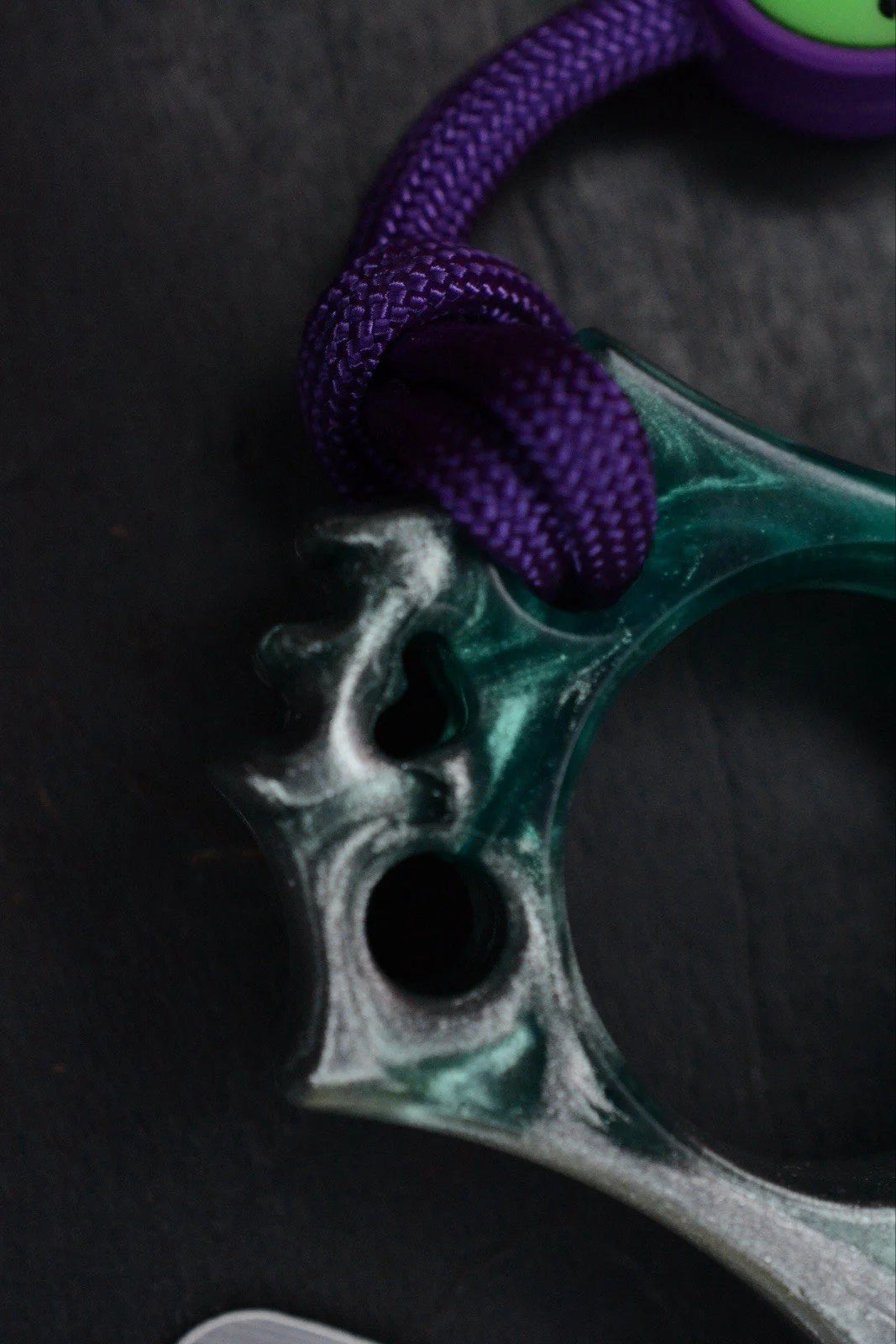 NEW Wkrmn Bonehead Resin Cast Blue/ Grey Bottle Opener w/ Wkrmn Skull Bead