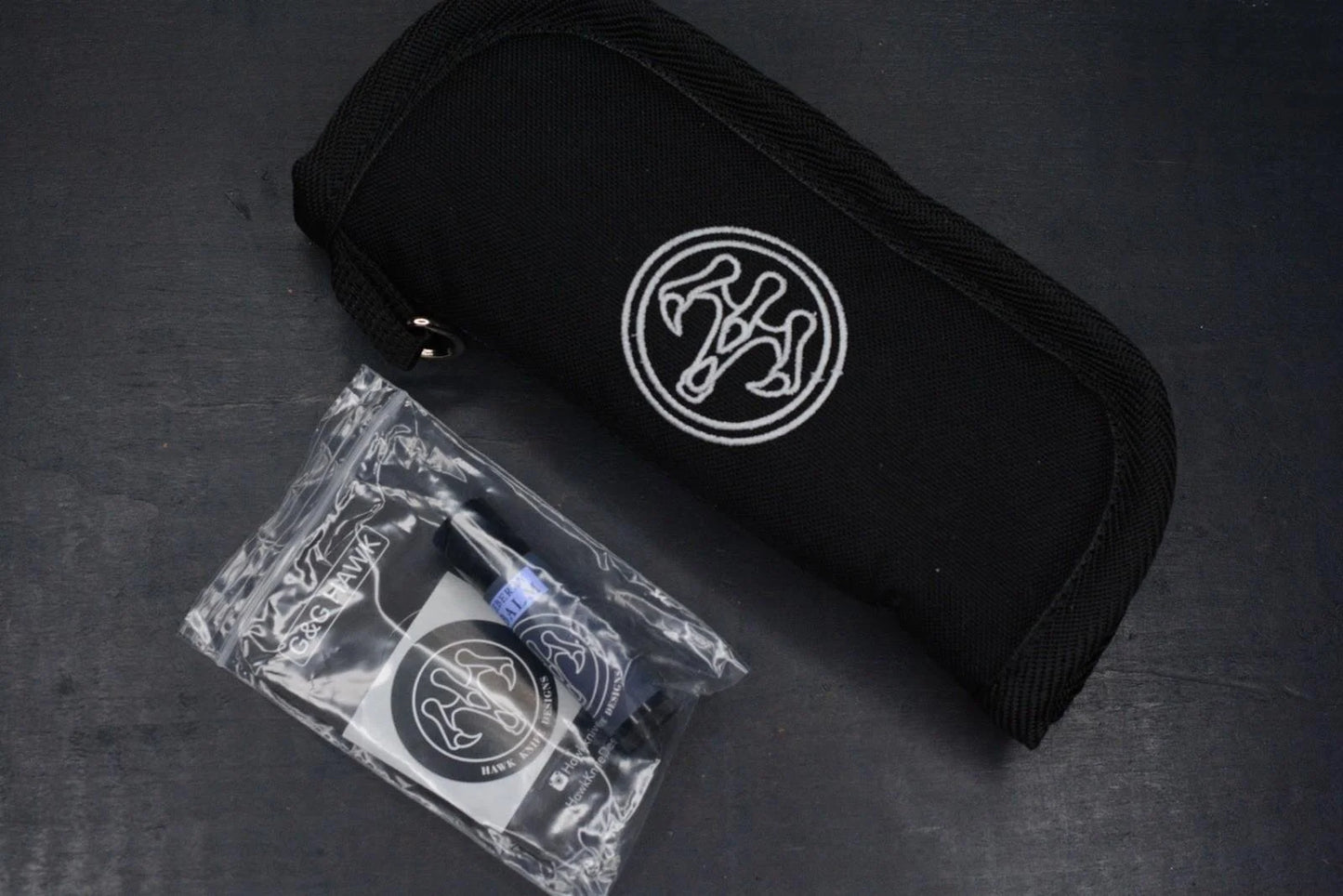 RARE G&G Hawk Talon M390 Ti Carbon Inlay Black Dunes w/ Bead & Ozzy Coin