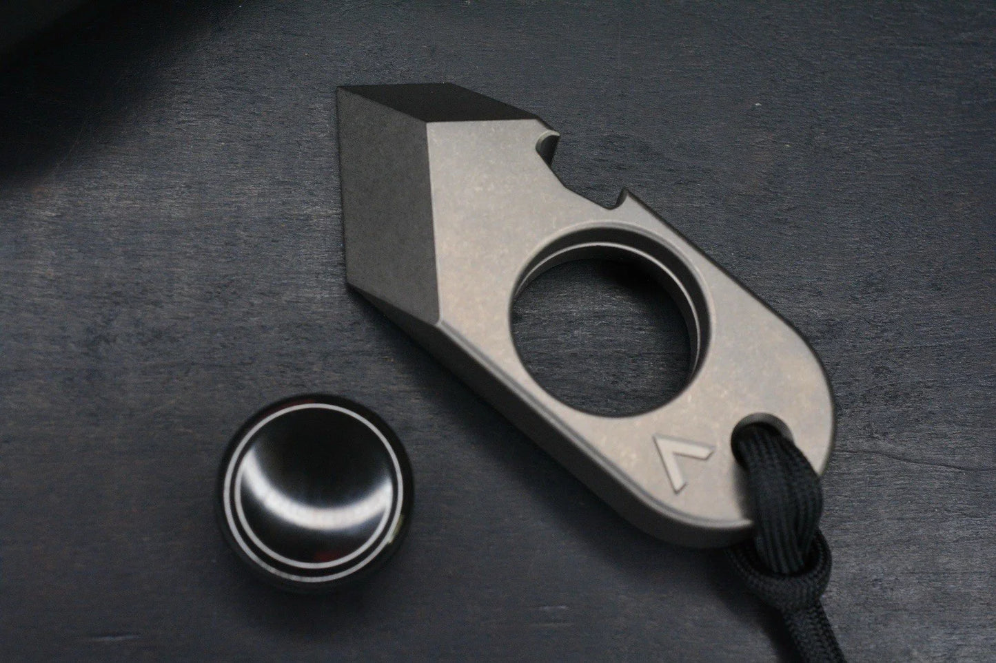 NEW Viking X Urban EDC Seax Ti W/ Zirconium Button Bottle Opener w/ Wkrmn Bead