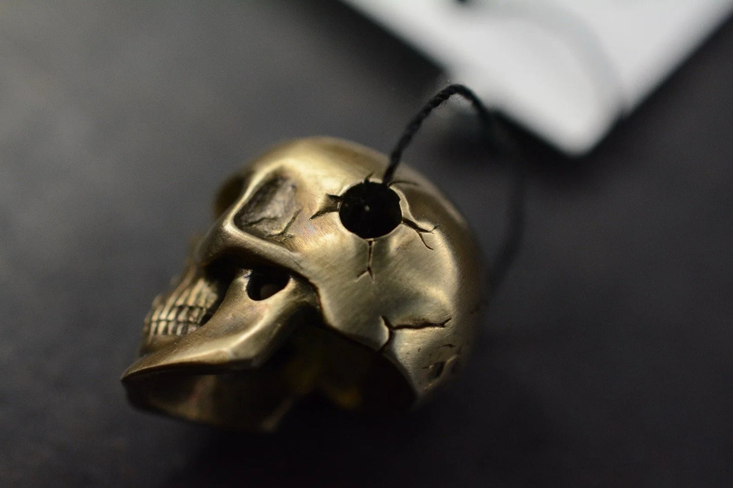 NEW Bony Buddy Skull Large Bronze Bead w/ COA Discontinued Rare