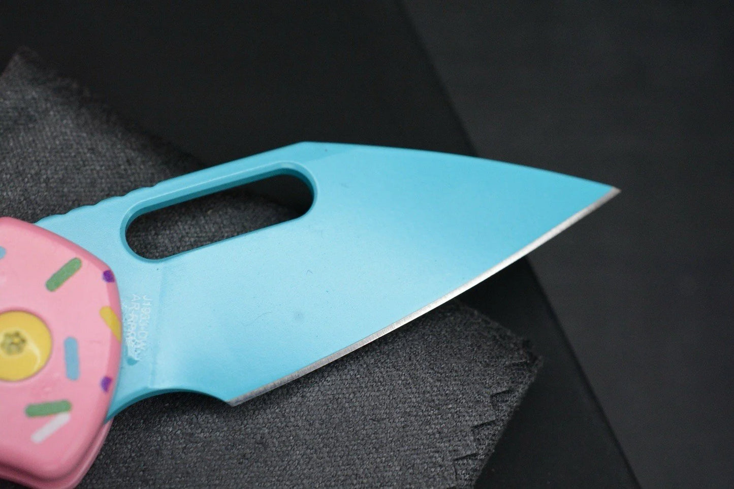 NEW CJRB Mini Pyrite Dessert Warrior Wharncliffe Blade Sprinkle Handle