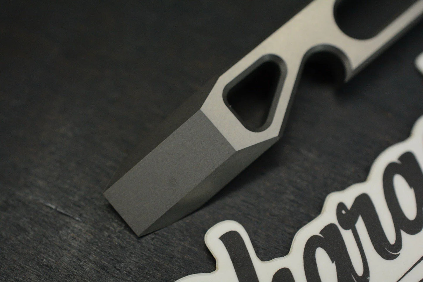 NEW Pharaoh EDC Arrowhead V2 Bottle Opener Pry Matte Ti w/ TKW F**k Face Bead