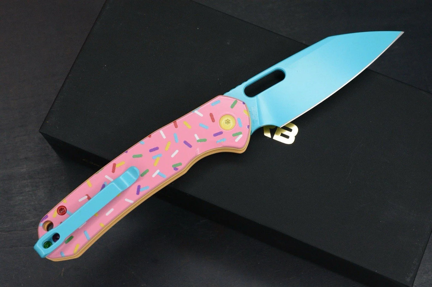 NEW CJRB Alt Pyrite Dessert Warrior Wharncliffe Blade Sprinkle Handle