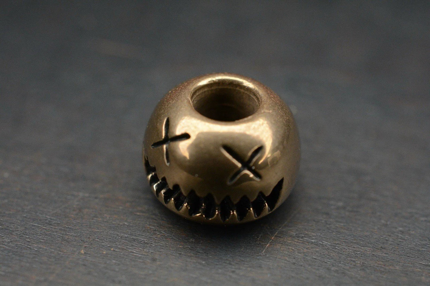 NEW Audacious Concepts “Smiley” Small Bronze Jack O Lantern Bead