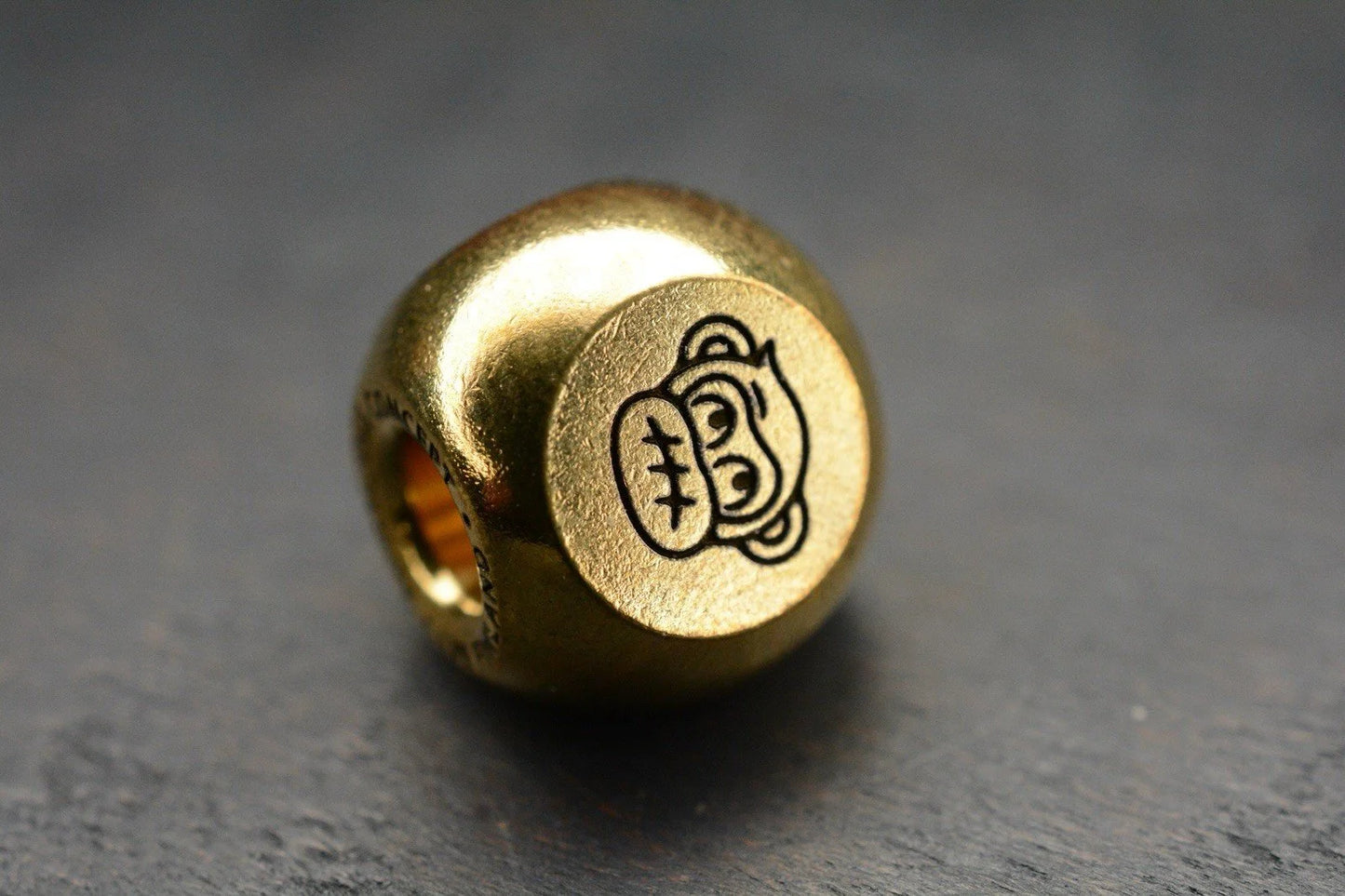 NEW Audacious Concepts “Three Wise Monkeys” Satin Brass Bead
