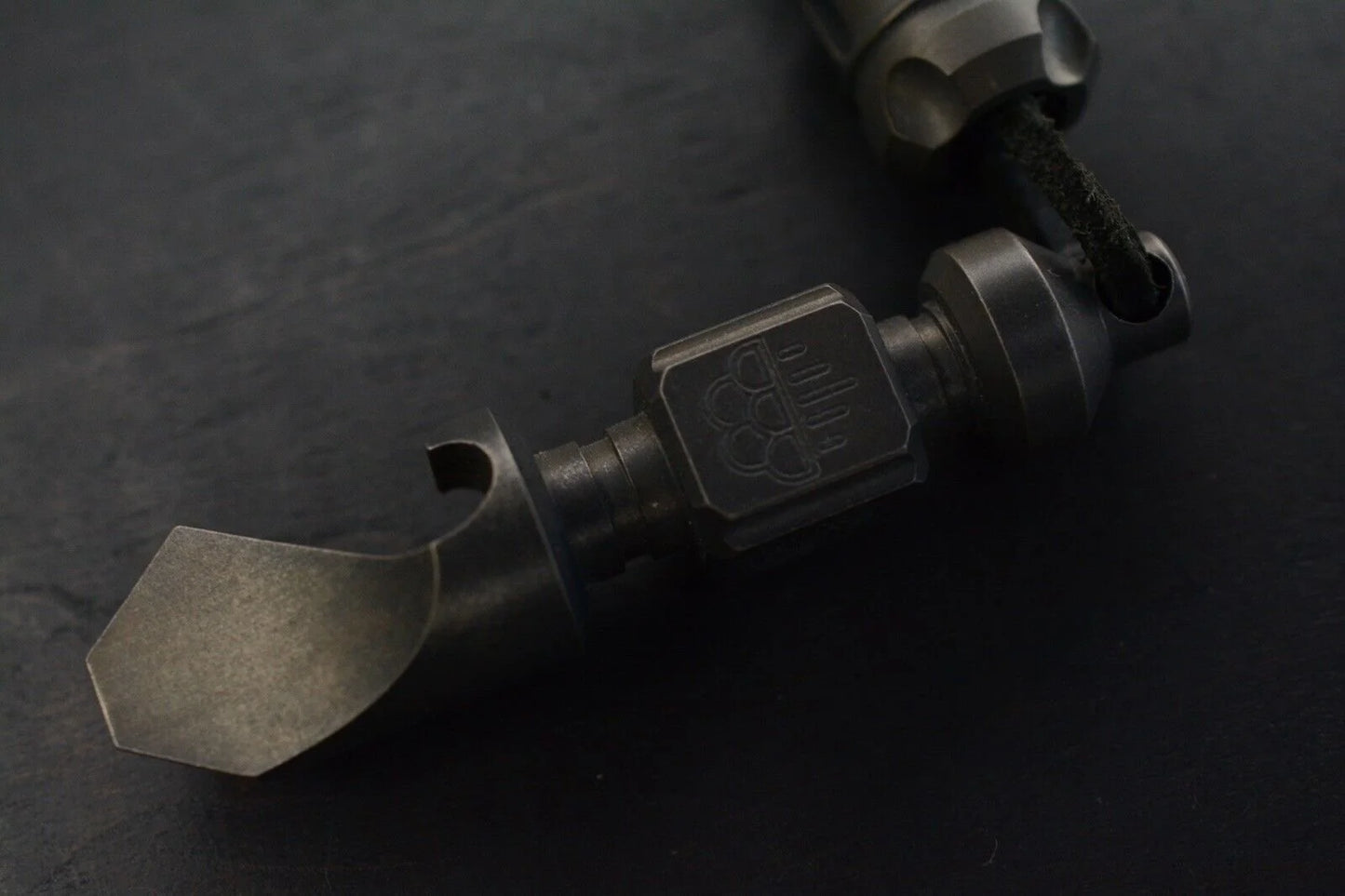 RARE 4T5 Design Templar Hand Stamped Blackened Aged Brass w/ 4T5 Bead