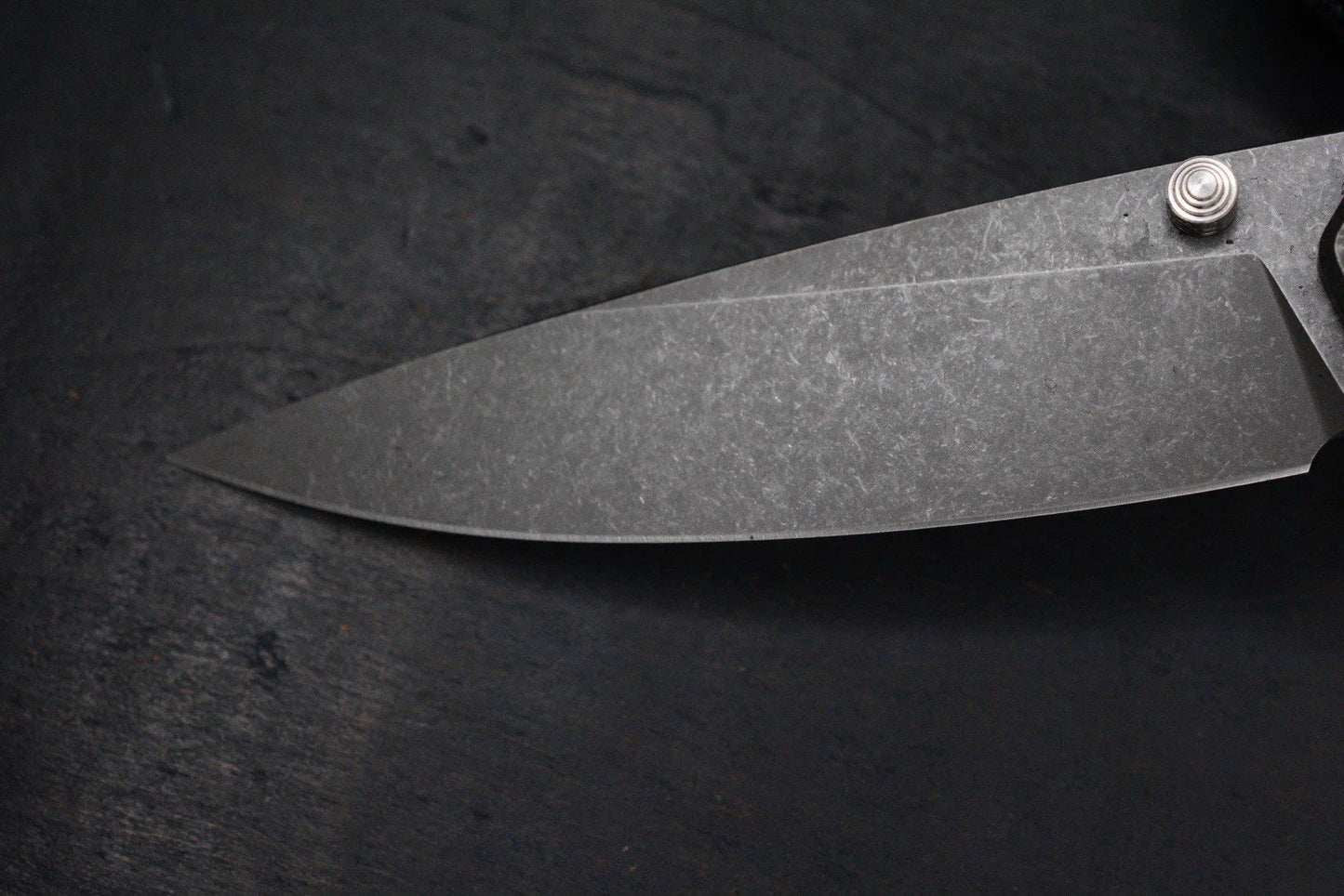 NEW Monterey Bay Knives Kain XL - Smooth Stonewashed TI / S90V USA w/ CKF Patch