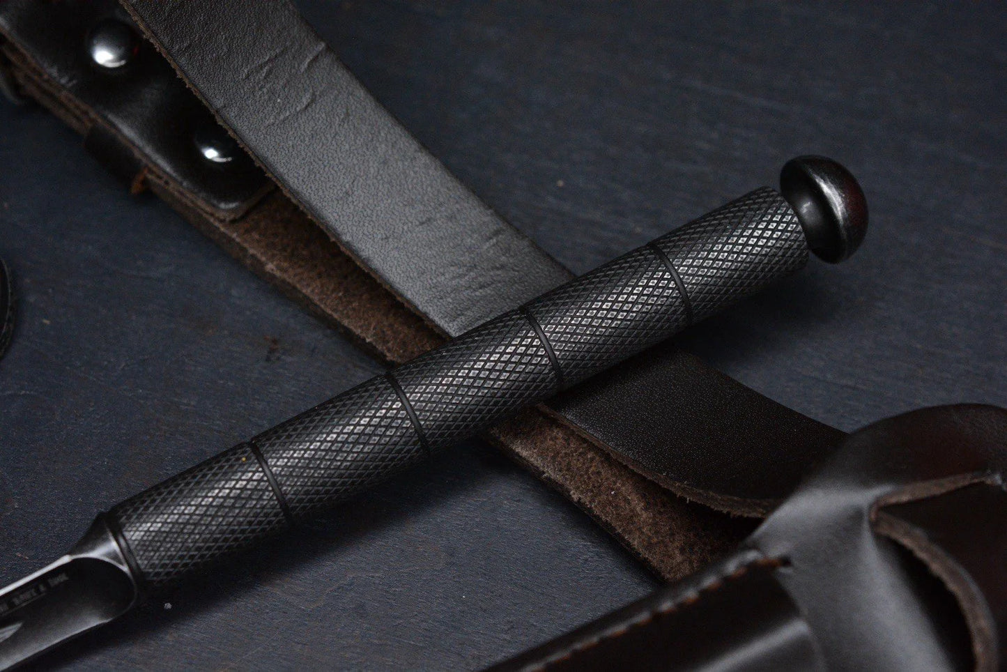 NEW Boker History Knife & Tool Sleeve Dagger w/ Leather Sheath & John Wick Patch