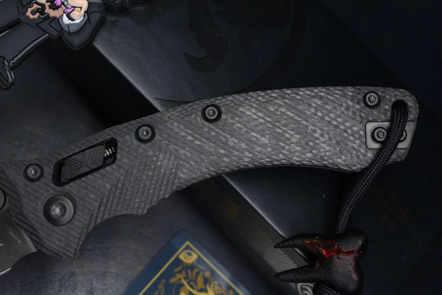 NEW Microtech Amphibian Ram Lok CF DLC Grenade w/ DF Molar Bead & Wick Pack