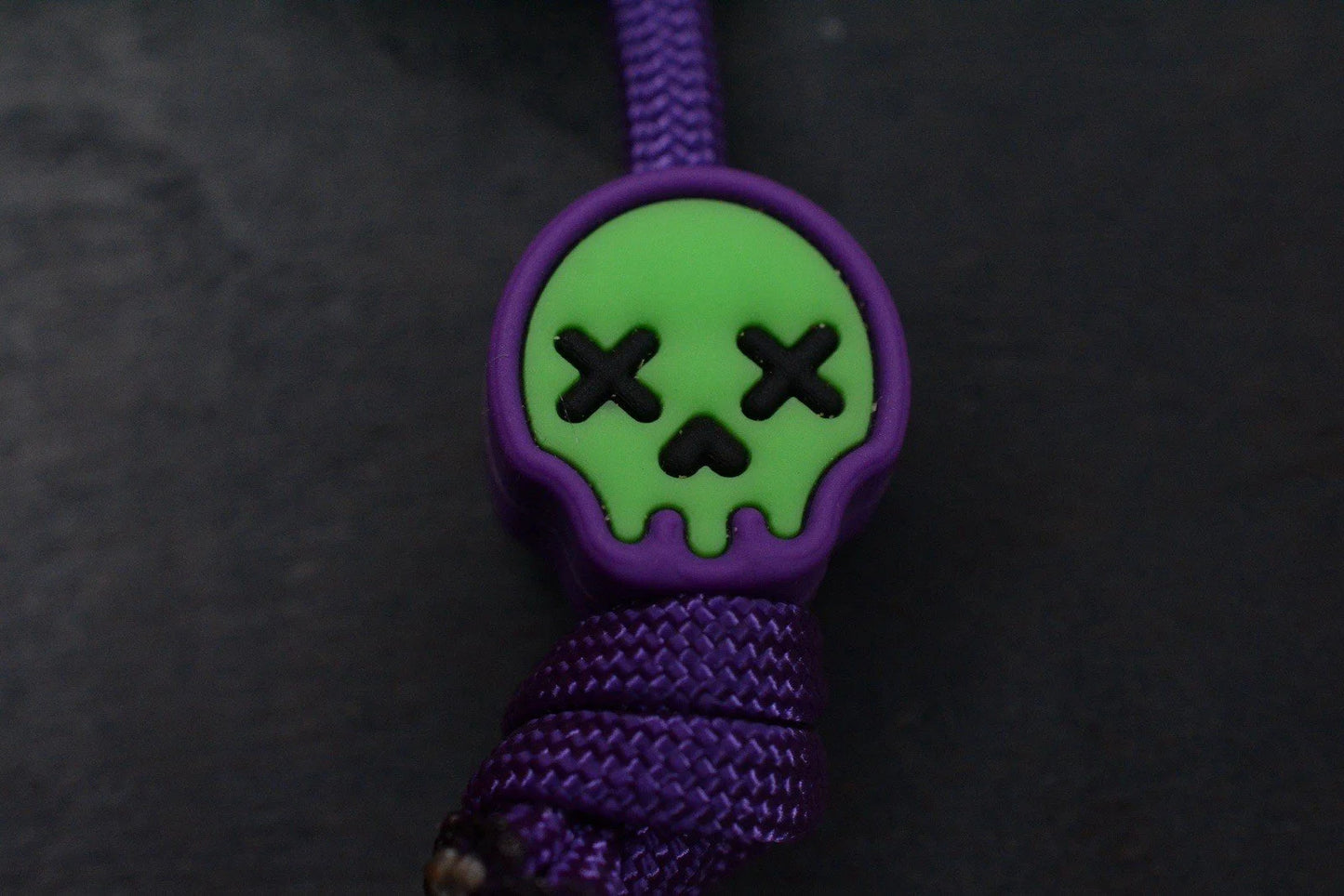 NEW Wkrmn Bonehead Resin Cast Blue/ Grey Bottle Opener w/ Wkrmn Skull Bead