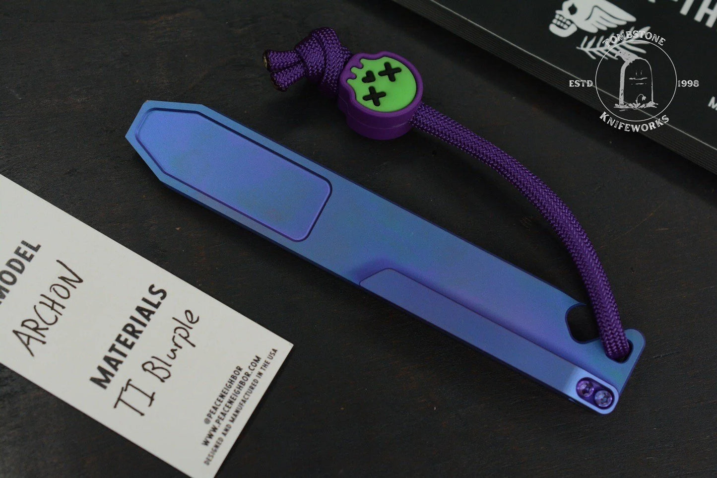 NEW Peace Neighbor Archon Blurple Ti Pry w/ Wkrmn Skull Bead Re Playge NGMCo
