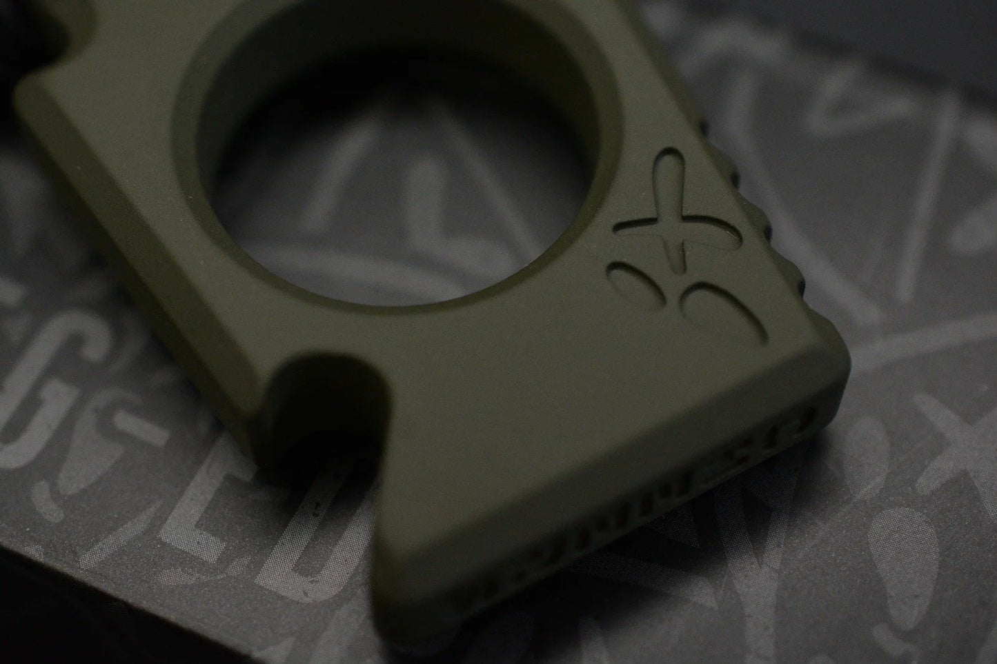 NEW OEGEDC Keystone V2 Bottle Opener OD GREEN w/ Custom Barbell Bead
