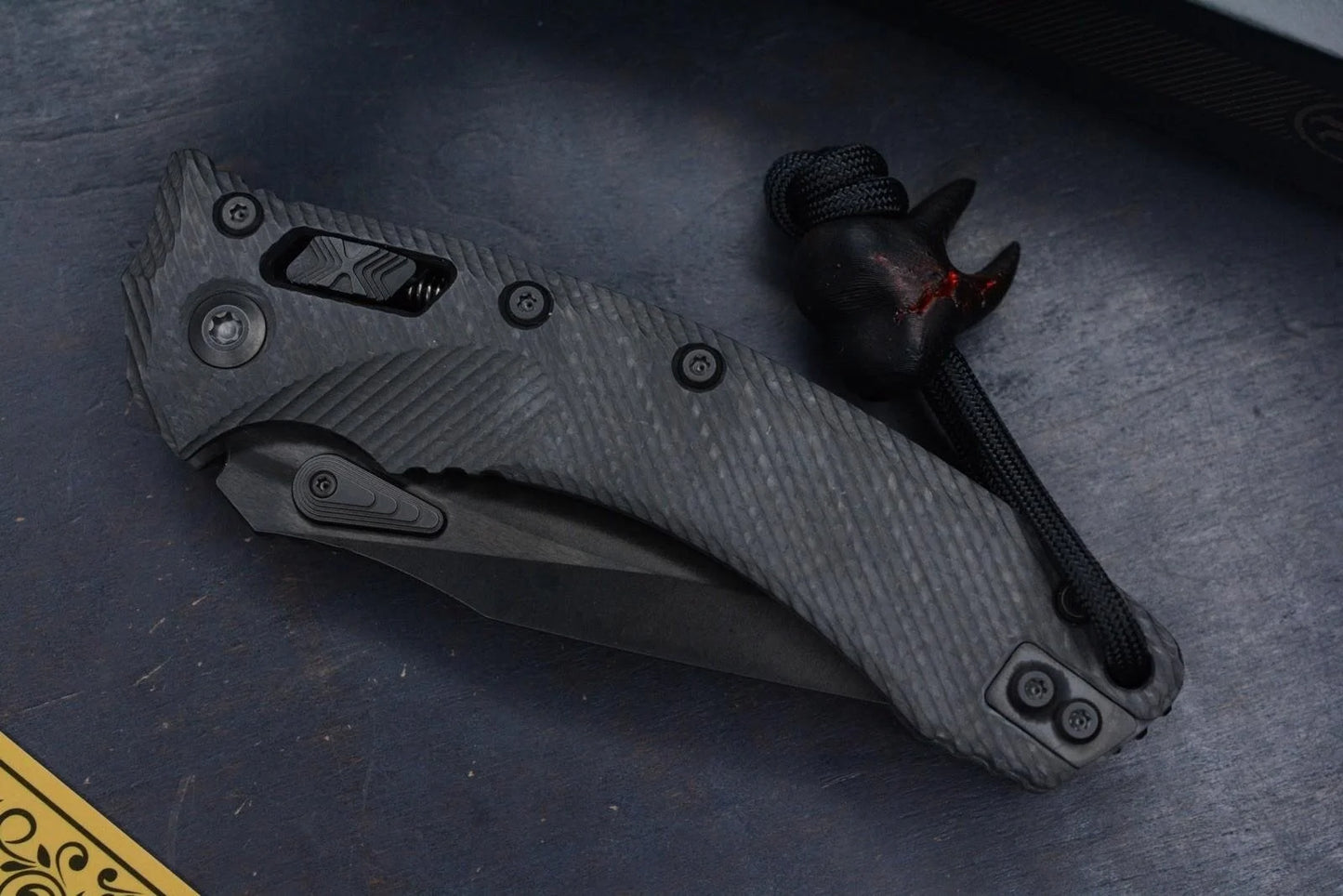 NEW Microtech Amphibian Ram Lok CF DLC Grenade w/ DF Molar Bead & Wick Pack