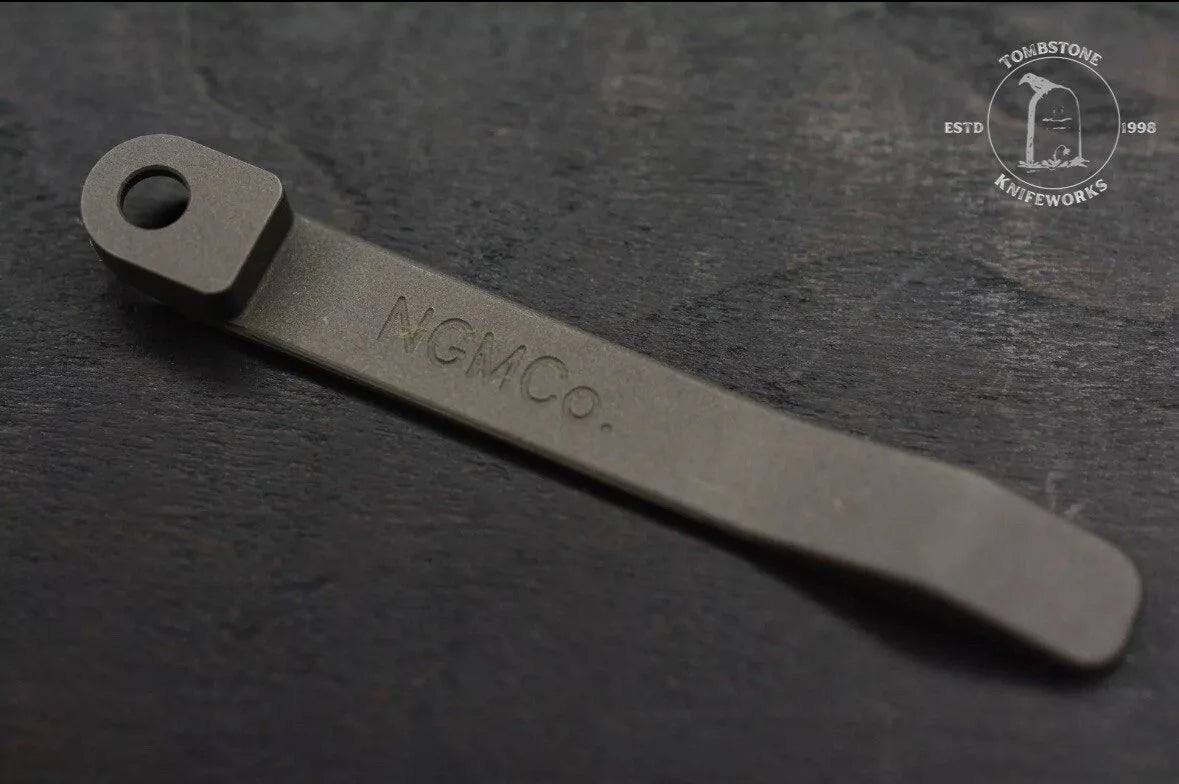 NEW NGMCo CRK Ti Pocket Clip Chris Reeve Nice Guy Machine Co Oxide Finish