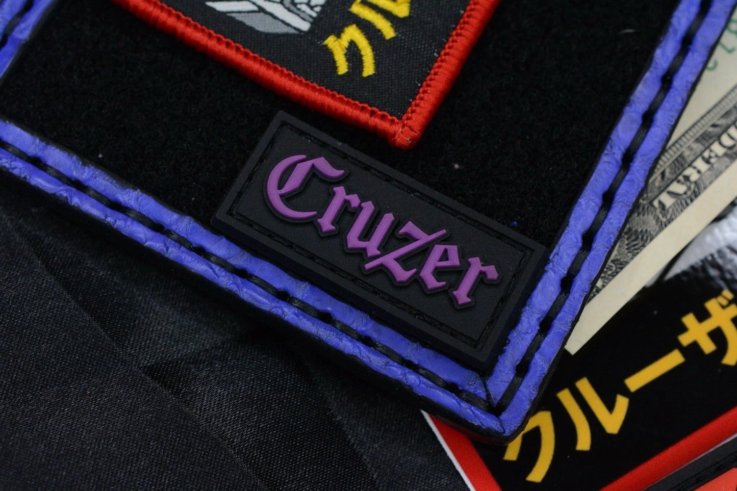 RARE INKY EDC Cruzer 5.0 Croc Skin Wallet Blue w/ 3x Inky EDC Patch Set