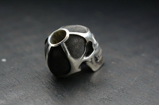 Rare Royal Creations Finest Segmented Full Skull Silver 100% Handmade USA 5/8”