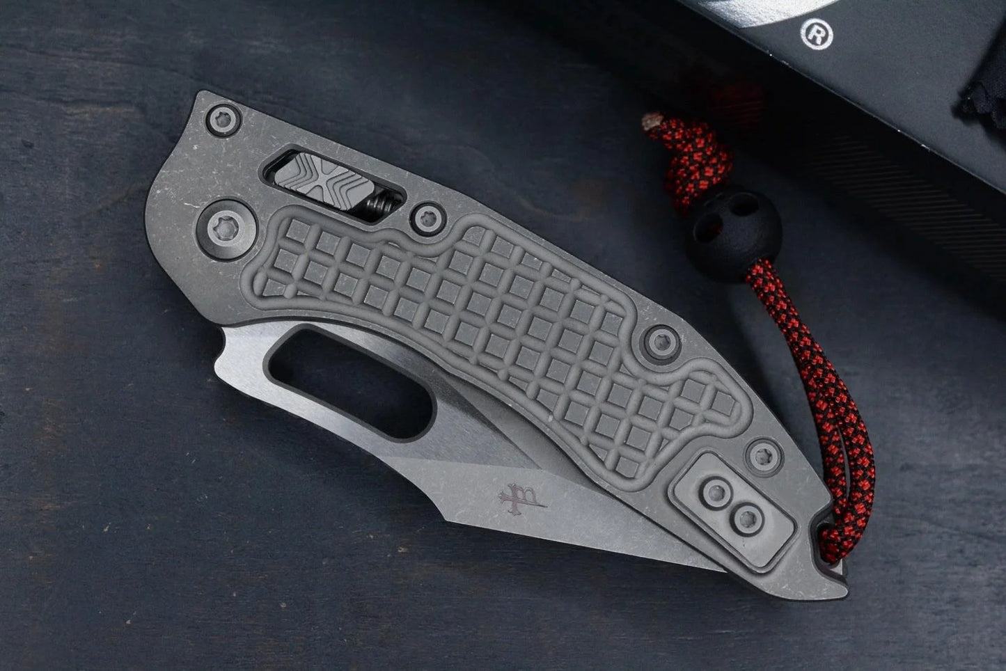 NEW Microtech Manual Stitch Marfione Select - Full Ti/ Frag FULL SERR w/ Playge