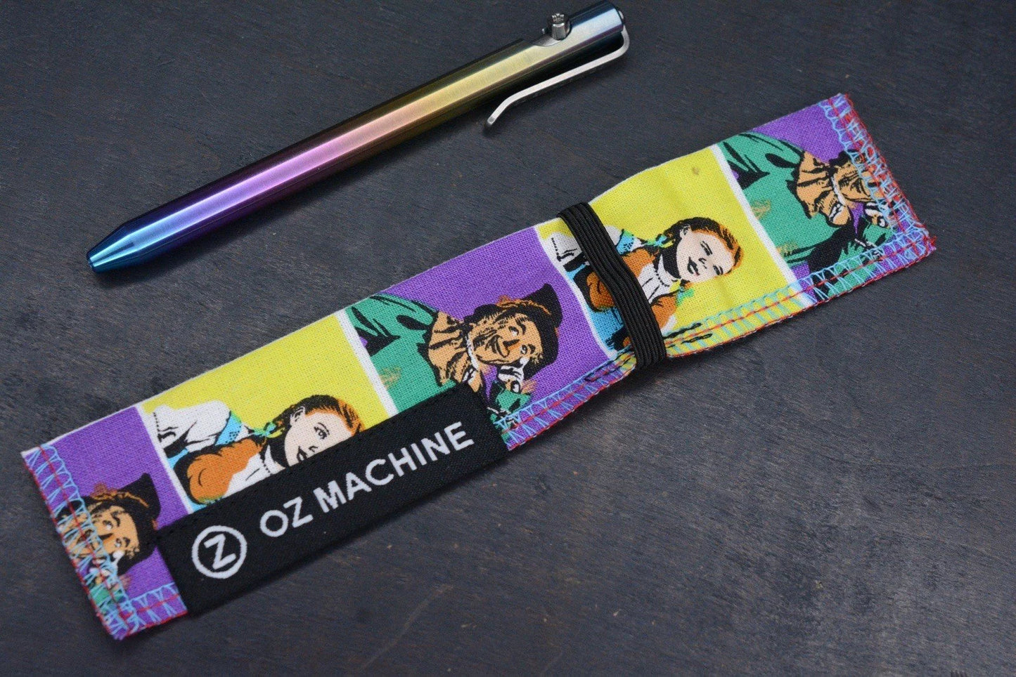 NEW Oz Machine Co Little John Ti Pen Sunrise Fade Ano - Raw SW & Satin Accents