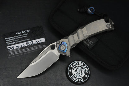 RARE Custom Knife Factory x Marfione Ratax Zircuti / M398 Swedge /One Piece Hdle