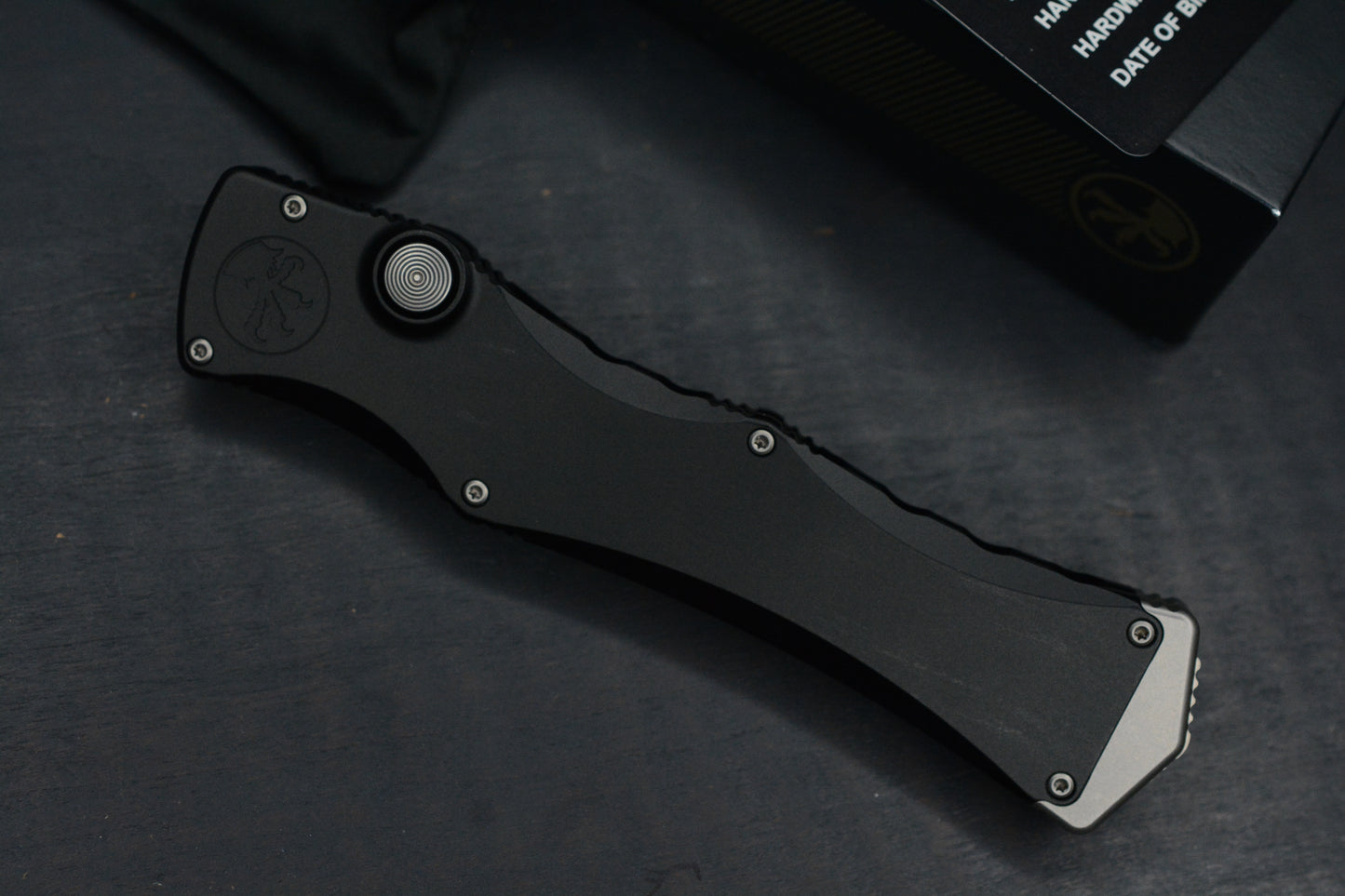 NEW Microtech Halo IV Marfione Selects Black - Clip Point  Hardcoat Aircraft Alloy w/ DOA 10/2025