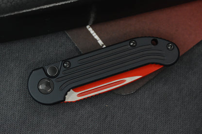 RARE Microtech LUDT Sith Lord Red Elmax Blade / Milled Black Handles SN 226 05/2016