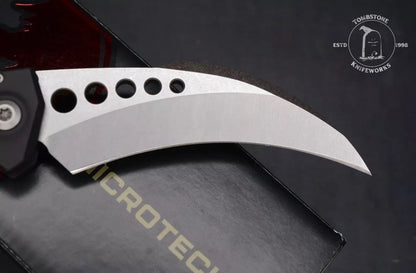 Microtech Hawk Auto Stonewashed Proof Run S/N 283