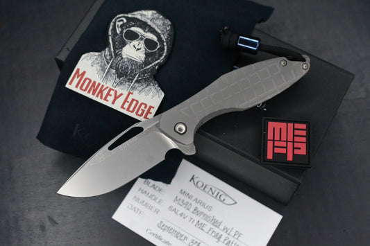 RARE Koenig x Monkey Edge Mini Arius 2 Tone Blasted MEFP Frag Pattern w/ Patches