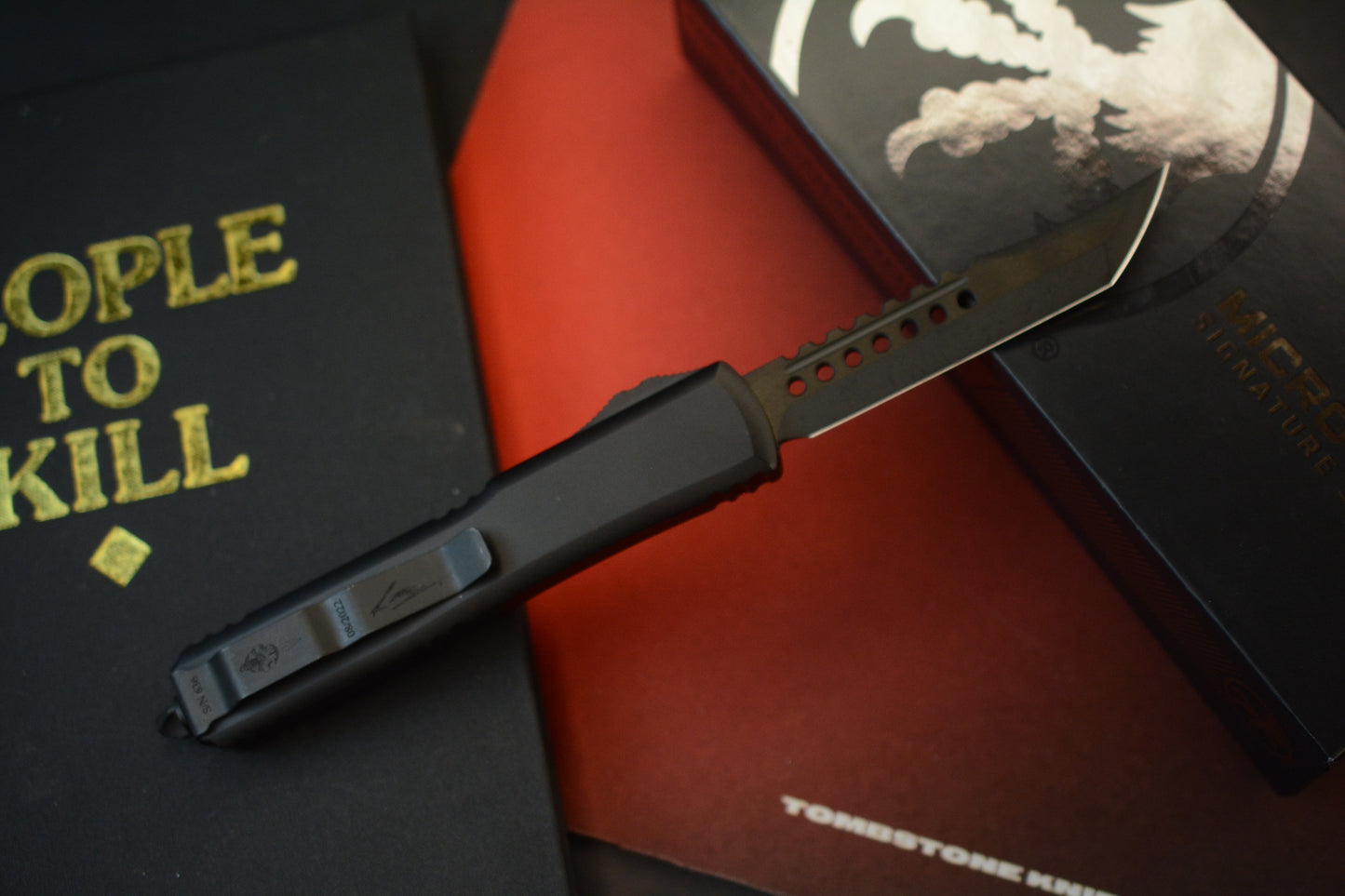 RARE Microtech Ultratech Hellhound Shadow - Black/ Black DLC 08/2022 SN636